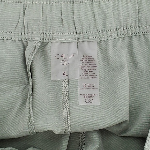 Calia Womens XL Hike High Rise Short Gray Bog Grean Relaxed Moisture Wicking - Picture 3 of 8